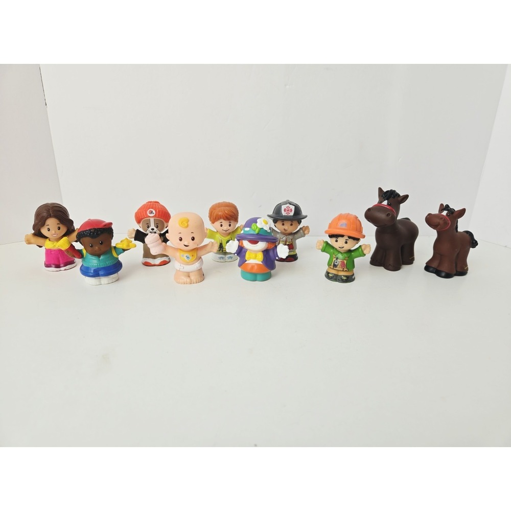 Fisher Price Little‎ People lot baby clown construction firefighter horse